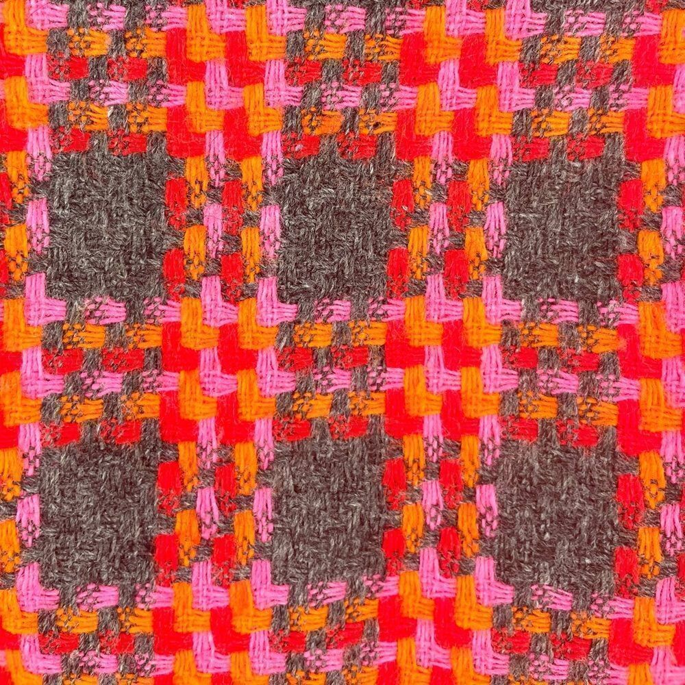 Vintage Pink Wool Houndstooth Short Sleeved Dress Size S/M - Picture 4 of 6